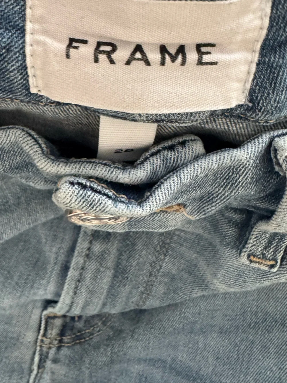FRAME LE CROP MINI BOOT STAGGER RAW HEM GRENOBLE DESIGNER DENIM JEANS SZ 28 - Picture 11 of 15